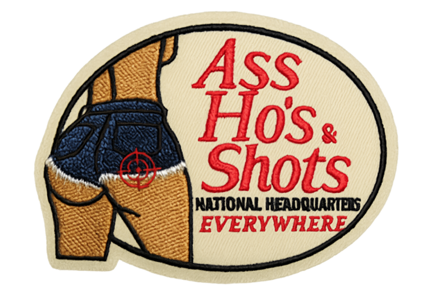 Ass Ho's & Shots Hat Patch
